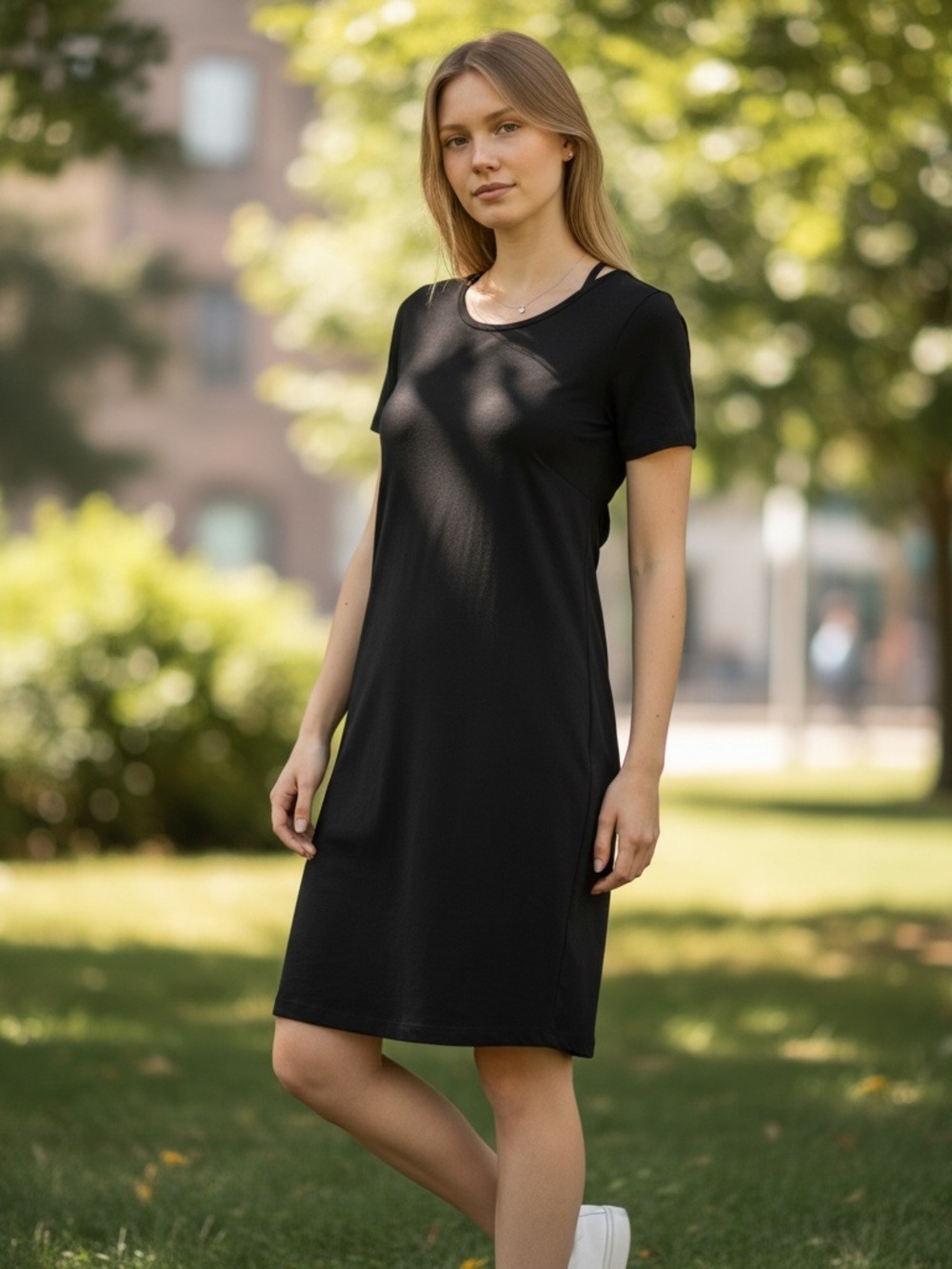 Olivia Rae Black Short-Sleeve Mini Dress